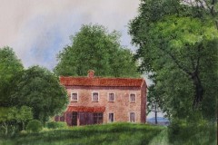 Maison en campagne vénitienne,aquarelle,format 40 x 30