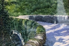 Muret-en-Ardèche,aquarelle,format 40 x 30